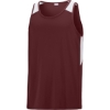 Custom Sport-Tek Club Track Tank Maroon Red/White