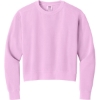 Custom Comfort Colors Womens Mid-Length Crewneck Sweatshirt Rose Quartz Pink