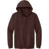 Custom Gildan - Heavy Blend Full-Zip Hooded Sweatshirt. Dark Chocolate Brown