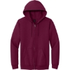 Custom Gildan - Heavy Blend Full-Zip Hooded Sweatshirt. Maroon Red