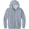 Custom Gildan Youth Heavy Blend Full-Zip Hooded Sweatshirt. Sport Grey