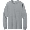 Custom Jerzees Dri-Power 100% Polyester Long Sleeve T-Shirt Athletic Heather Gray