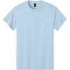 Custom Gildan - Ultra Cotton 100% US Cotton T-Shirt with Pocket. Light Blue