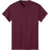 Custom Gildan - Ultra Cotton 100% US Cotton T-Shirt with Pocket. Maroon Red
