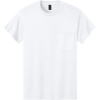 Custom Gildan - Ultra Cotton 100% US Cotton T-Shirt with Pocket. White