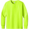 Custom Jerzees Youth Dri-Power 50/50 Cotton/Poly Long Sleeve Safety Green