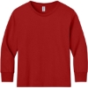 Custom Jerzees Youth Dri-Power 50/50 Cotton/Poly Long Sleeve True Red