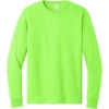 Custom Jerzees - Dri-Power 50/50 Cotton/Poly Long Sleeve T-Shirt. Neon Green