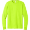Custom Jerzees - Dri-Power 50/50 Cotton/Poly Long Sleeve T-Shirt. Safety Green