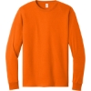 Custom Jerzees - Dri-Power 50/50 Cotton/Poly Long Sleeve T-Shirt. Safety Orange