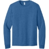 Custom Jerzees Classics Unisex Cotton Long Sleeve T-Shirt Retro Heather Royal Blue