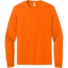 Custom Jerzees Classics Unisex Cotton Long Sleeve T-Shirt Safety Orange