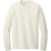 Custom Jerzees Classics Unisex Cotton Long Sleeve T-Shirt Sweet Cream Heather White