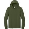 Custom Jerzees Classics Unisex Cotton Long Sleeve Hooded T-Shirt Military Green
