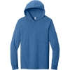 Custom Jerzees Classics Unisex Cotton Long Sleeve Hooded T-Shirt Retro Heather Royal Blue