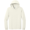 Custom Jerzees Classics Unisex Cotton Long Sleeve Hooded T-Shirt Sweet Cream Heather White