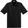 Custom Jerzees Dri-Power Pocket Sport Shirt. Black