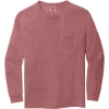 Custom COMFORT COLORS Heavyweight Ring Spun Long Sleeve Pocket Tee. Brick Red