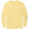 Custom COMFORT COLORS Heavyweight Ring Spun Long Sleeve Pocket Tee. Butter Yellow