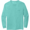 Custom COMFORT COLORS Heavyweight Ring Spun Long Sleeve Pocket Tee. Chalky Mint Green