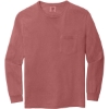 Custom COMFORT COLORS Heavyweight Ring Spun Long Sleeve Pocket Tee. Crimson Red