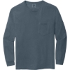 Custom COMFORT COLORS Heavyweight Ring Spun Long Sleeve Pocket Tee. Denim Blue
