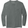 Custom COMFORT COLORS Heavyweight Ring Spun Long Sleeve Pocket Tee. Grey