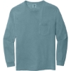 Custom COMFORT COLORS Heavyweight Ring Spun Long Sleeve Pocket Tee. Ice Blue