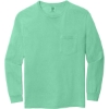 Custom COMFORT COLORS Heavyweight Ring Spun Long Sleeve Pocket Tee. Island Reef Green