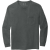 Custom COMFORT COLORS Heavyweight Ring Spun Long Sleeve Pocket Tee. Pepper Gray
