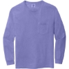 Custom COMFORT COLORS Heavyweight Ring Spun Long Sleeve Pocket Tee. Violet Purple
