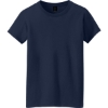 Custom Gildan Womens Heavy Cotton 100% Cotton T-Shirt. Navy Blue