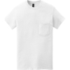 Custom Gildan Heavy Cotton 100% Cotton Pocket T-Shirt. White