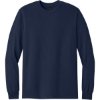 Custom Gildan - Heavy Cotton 100% Cotton Long Sleeve T-Shirt. Navy Blue