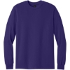 Custom Gildan - Heavy Cotton 100% Cotton Long Sleeve T-Shirt. Purple
