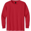 Custom Gildan Youth Heavy Cotton 100% Cotton Long Sleeve T-Shirt. Red