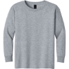Custom Gildan Youth Heavy Cotton 100% Cotton Long Sleeve T-Shirt. Sport Grey