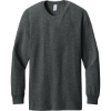Custom Jerzees Premium Blend Ring Spun Long Sleeve T-Shirt Black Ink Heather