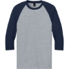 Custom Gildan Heavy Cotton 3/4-Sleeve Raglan T-Shirt. SpGTrimNvy