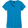 Custom Gildan Womens Heavy Cotton 100% Cotton V-Neck T-Shirt. Sapphire Blue