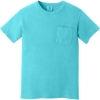Custom COMFORT COLORS Heavyweight Ring Spun Pocket Tee. Lagoon Blue
