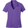 Custom Nike Womens Dri-FIT Vertical Mesh Polo. Court Purple