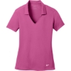 Custom Nike Womens Dri-FIT Vertical Mesh Polo. Pink Fire