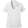 Custom Nike Womens Dri-FIT Vertical Mesh Polo. White