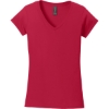 Custom Gildan Softstyle Womens Fit V-Neck T-Shirt. Cherry Red