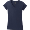 Custom Gildan Softstyle Womens Fit V-Neck T-Shirt. Navy Blue