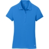 Custom Nike Womens Dri-FIT Solid Icon Pique Modern Fit Polo. Light Photo Blue