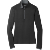 Custom Nike Womens Dri-FIT Stretch 1/2-Zip Cover-Up. Black/Dk Grey