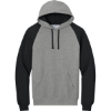 Custom Jerzees Unisex NuBlend Colorblock Raglan Hoodie Sweatshirt Oxford Gray/ Black