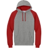 Custom Jerzees Unisex NuBlend Colorblock Raglan Hoodie Sweatshirt Oxford Gray/True Red